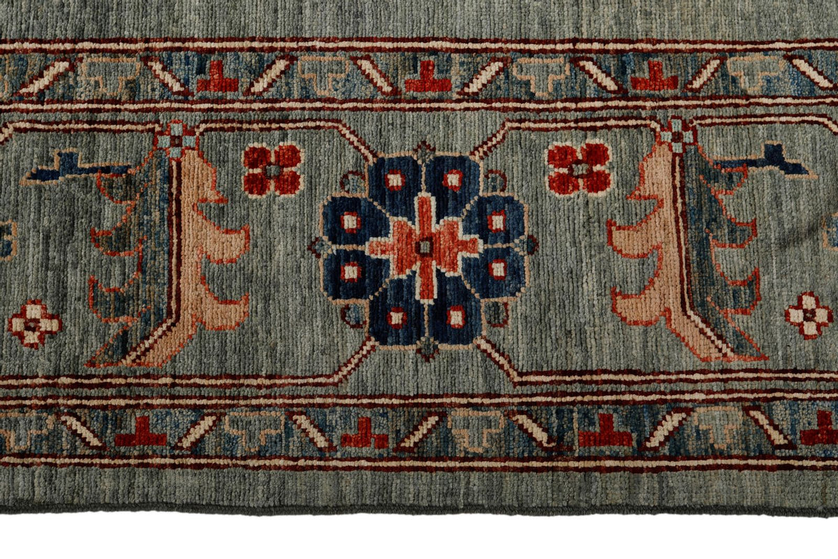 9x12 Gray and Multicolor Oushak Rug