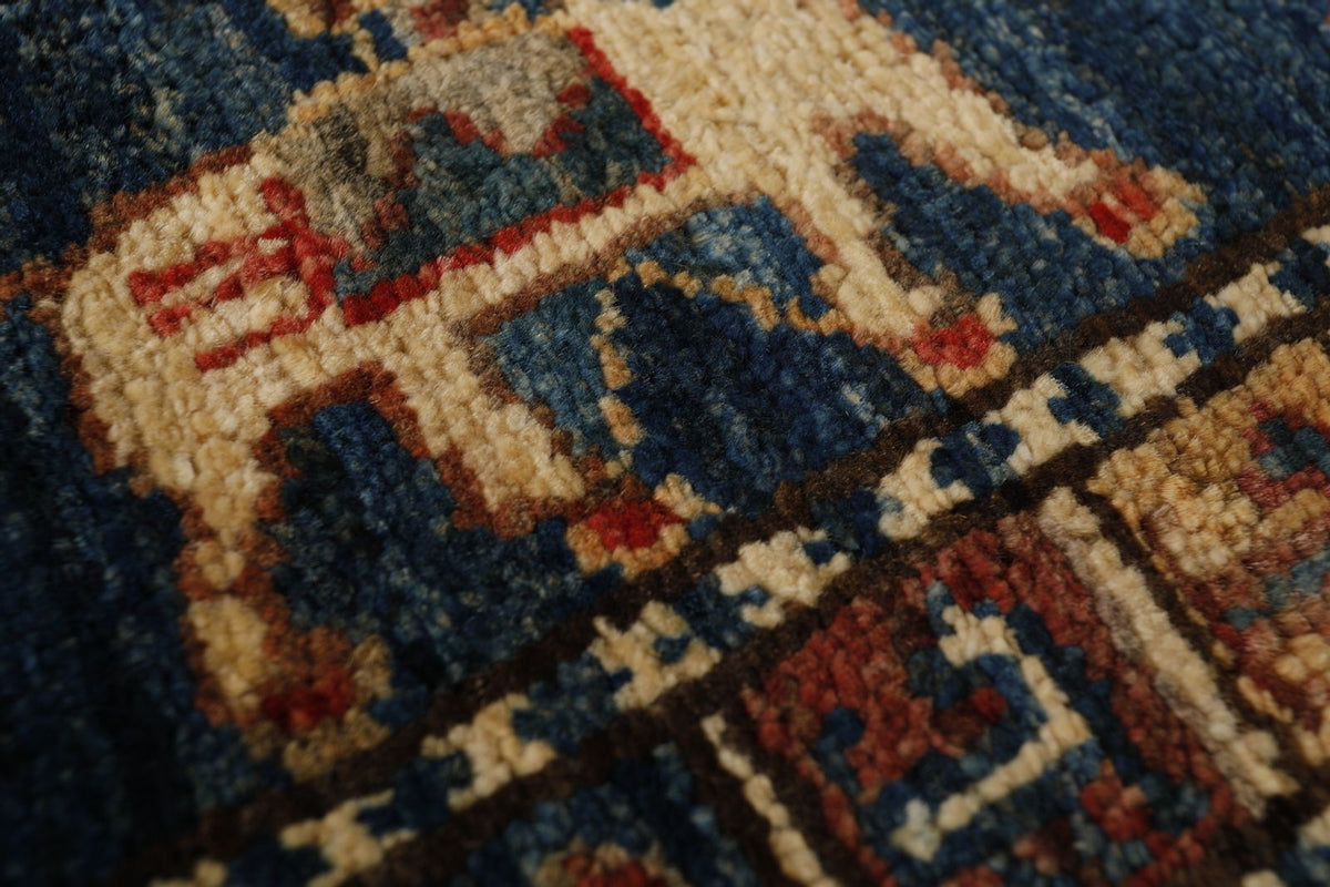9x12 Red and Navy Anatolian Traditional Rug