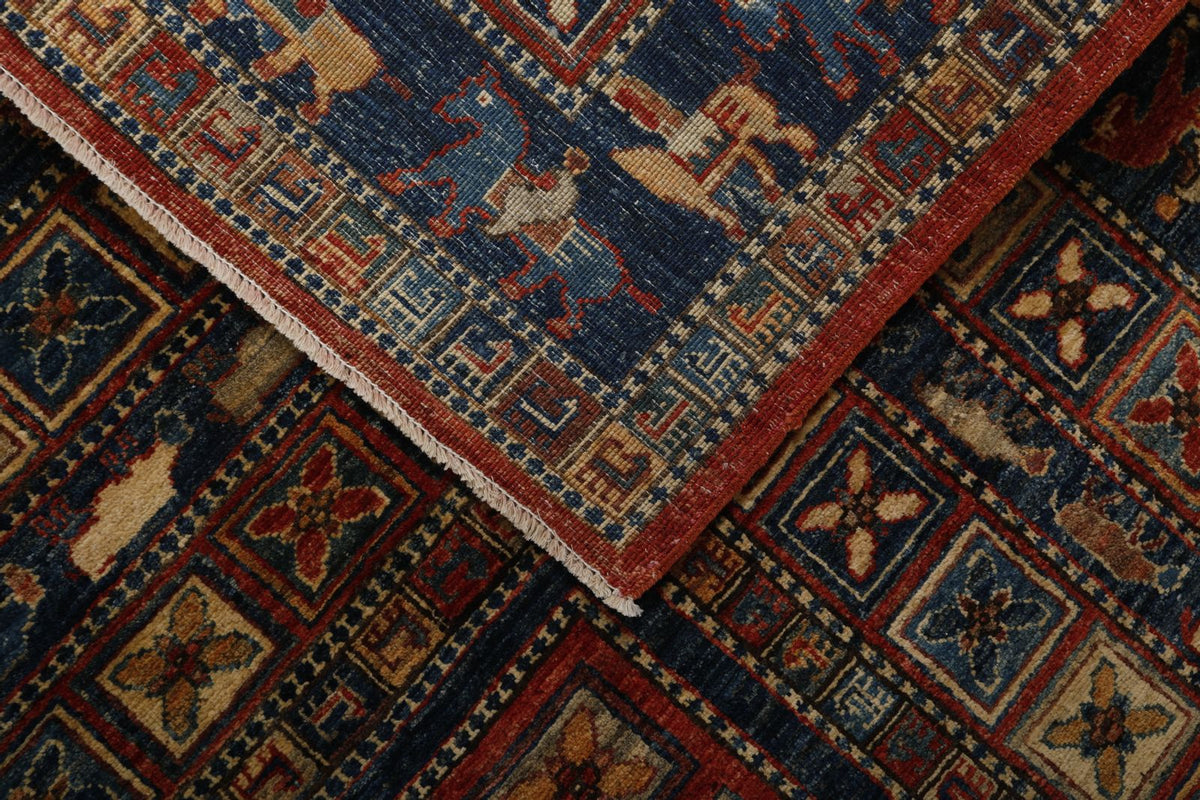 9x12 Red and Navy Anatolian Traditional Rug