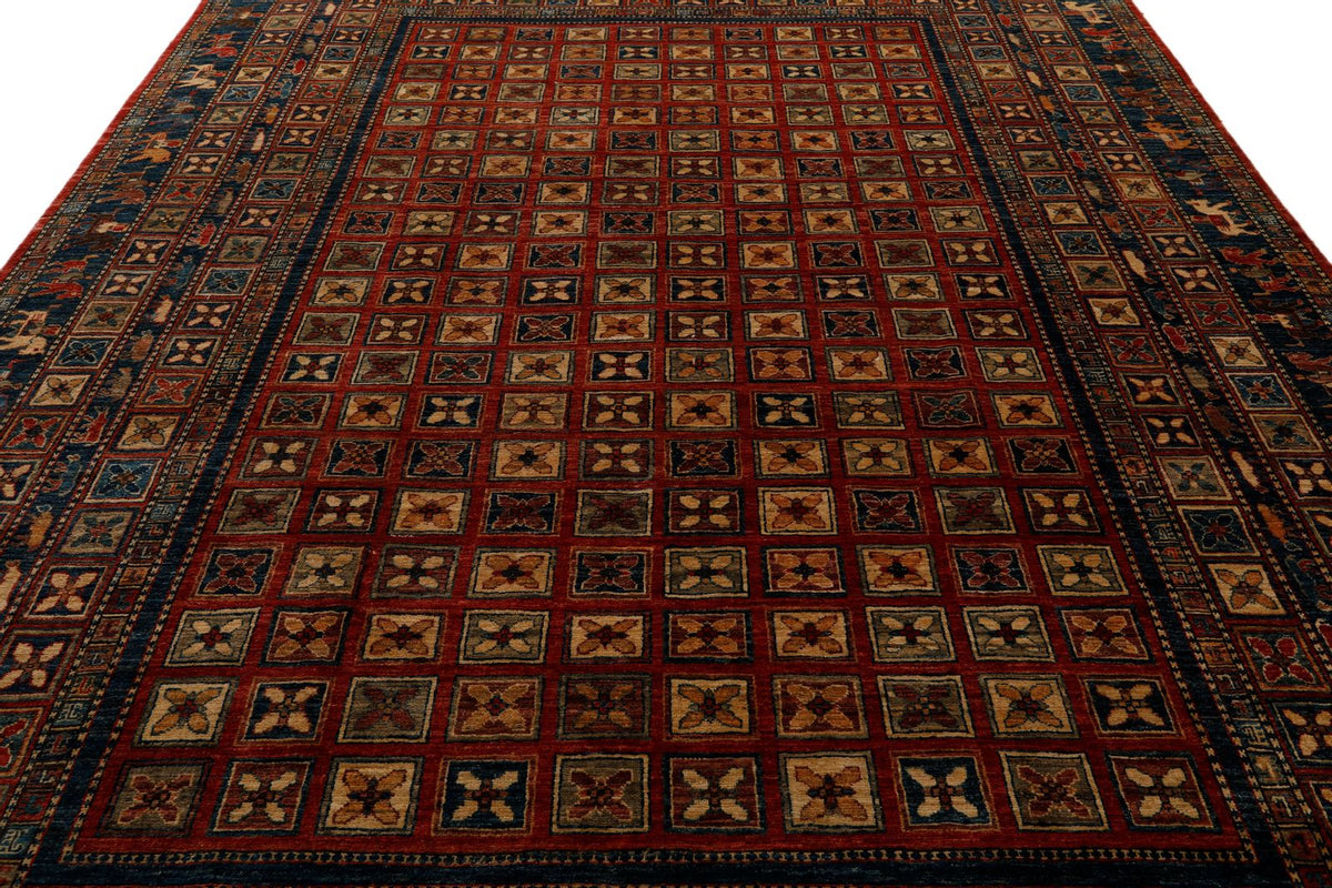 9x12 Red and Navy Anatolian Traditional Rug