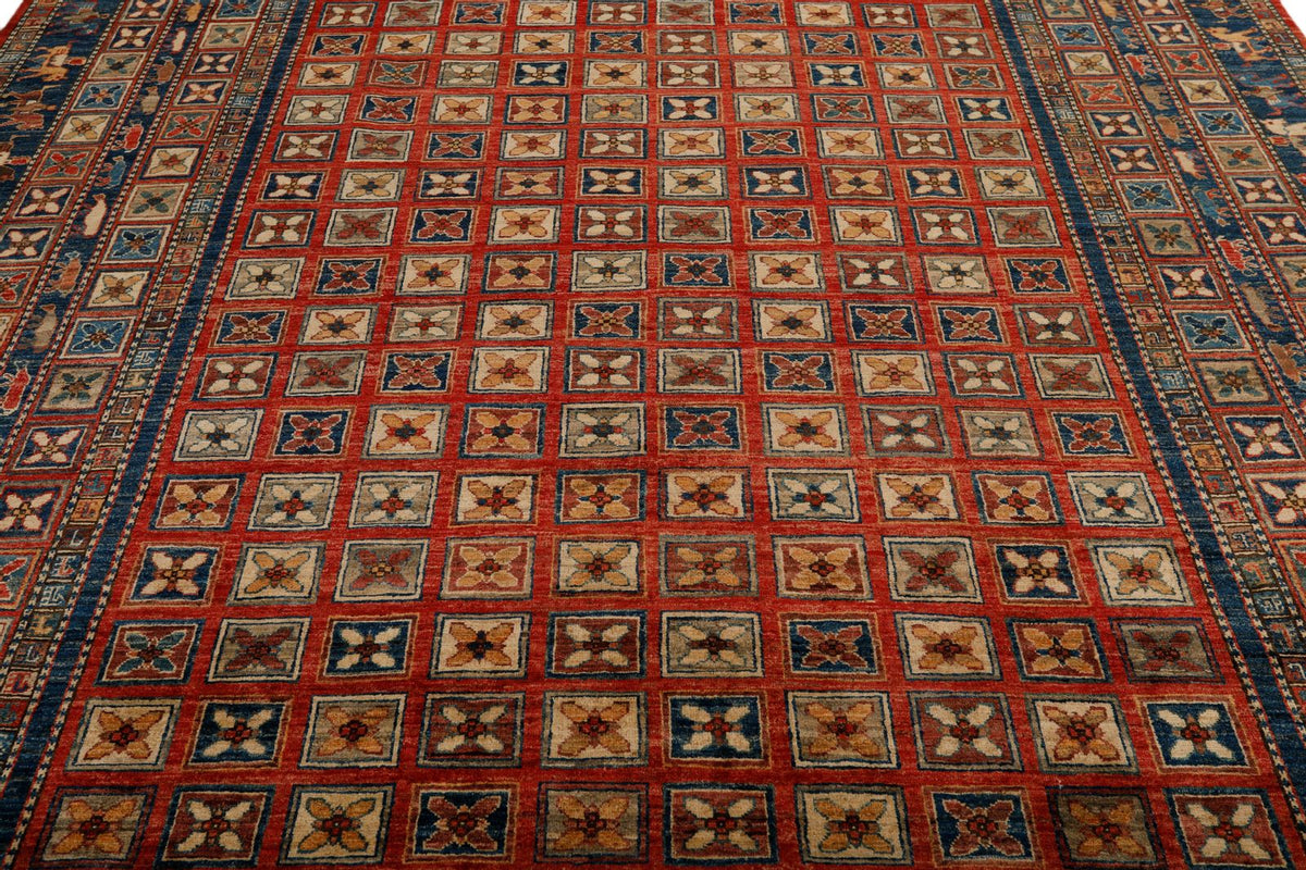 9x12 Red and Navy Anatolian Traditional Rug