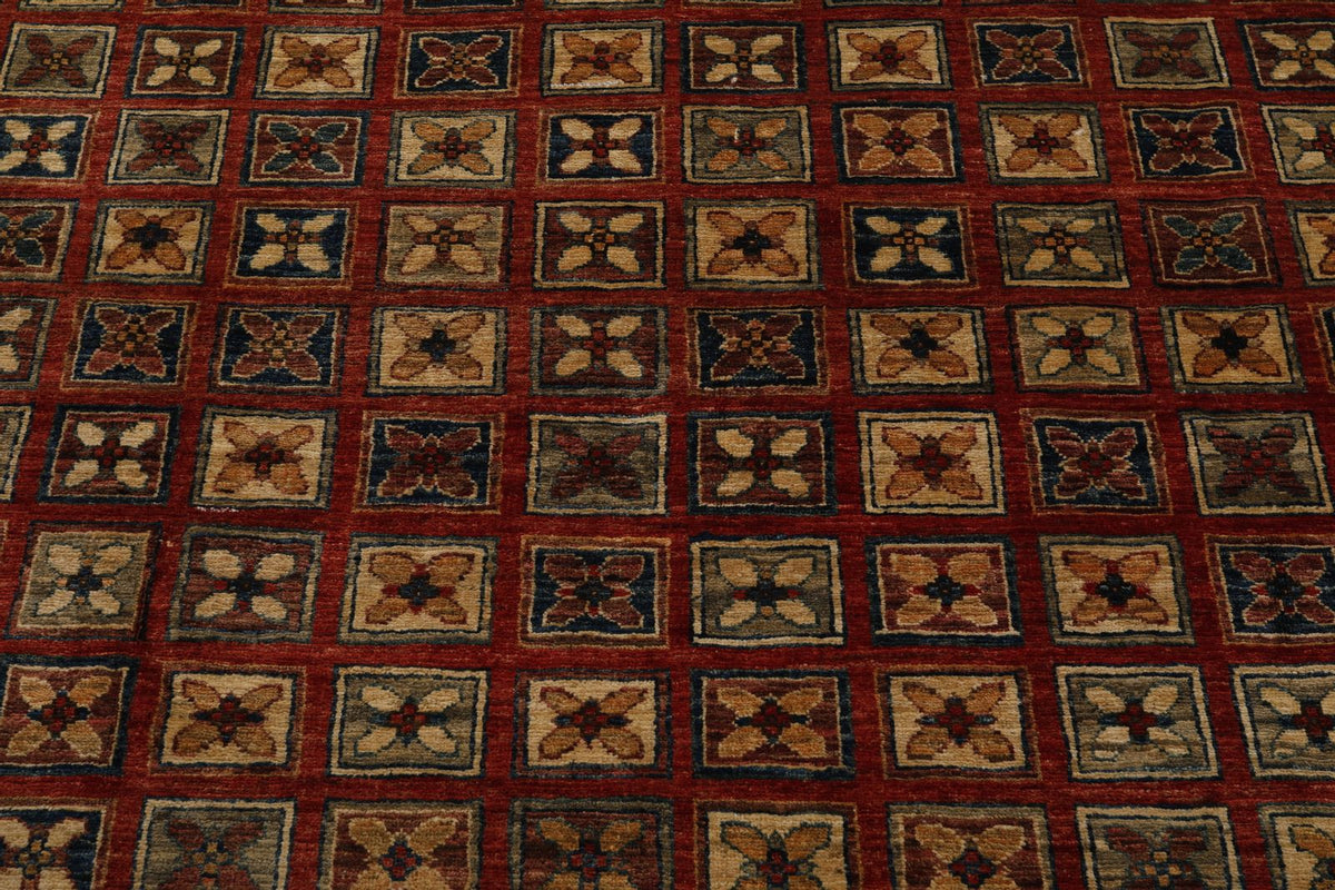 9x12 Red and Navy Anatolian Traditional Rug