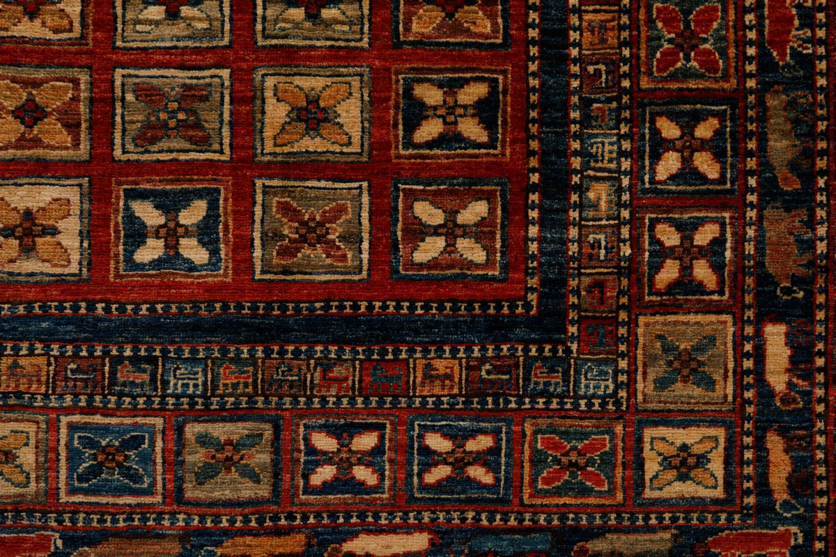 9x12 Red and Navy Anatolian Traditional Rug