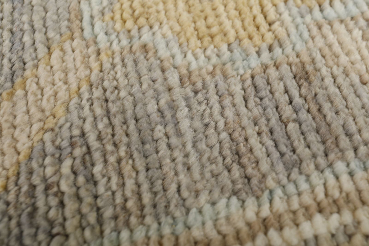 9x12 Light Brown and Light Gray Oushak Rug