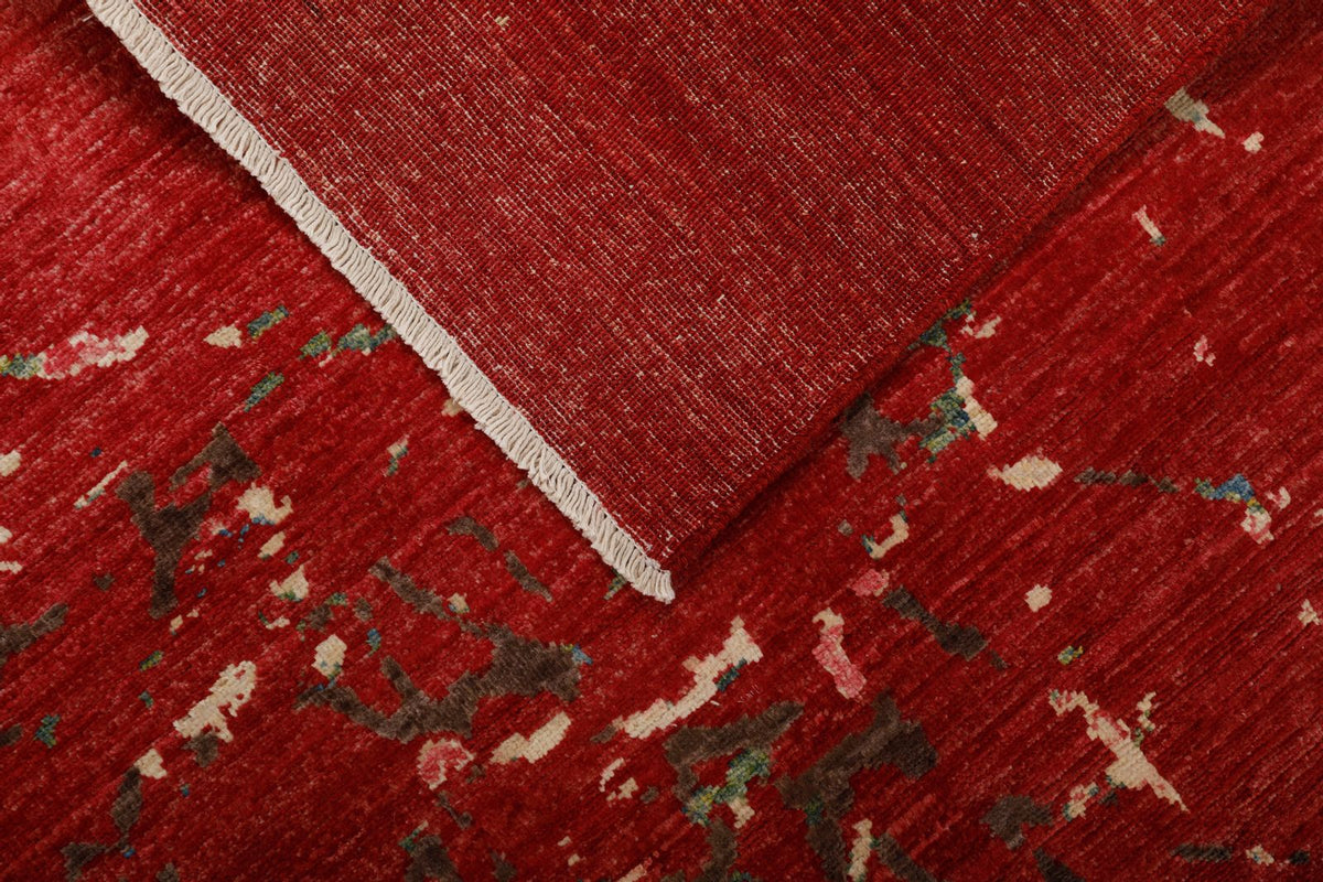 9x12 Red and Multicolor Anatolian Traditional Rug