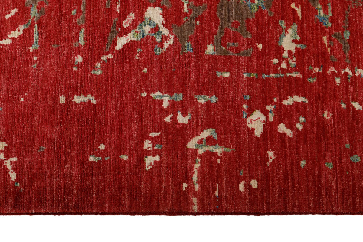 9x12 Red and Multicolor Anatolian Traditional Rug