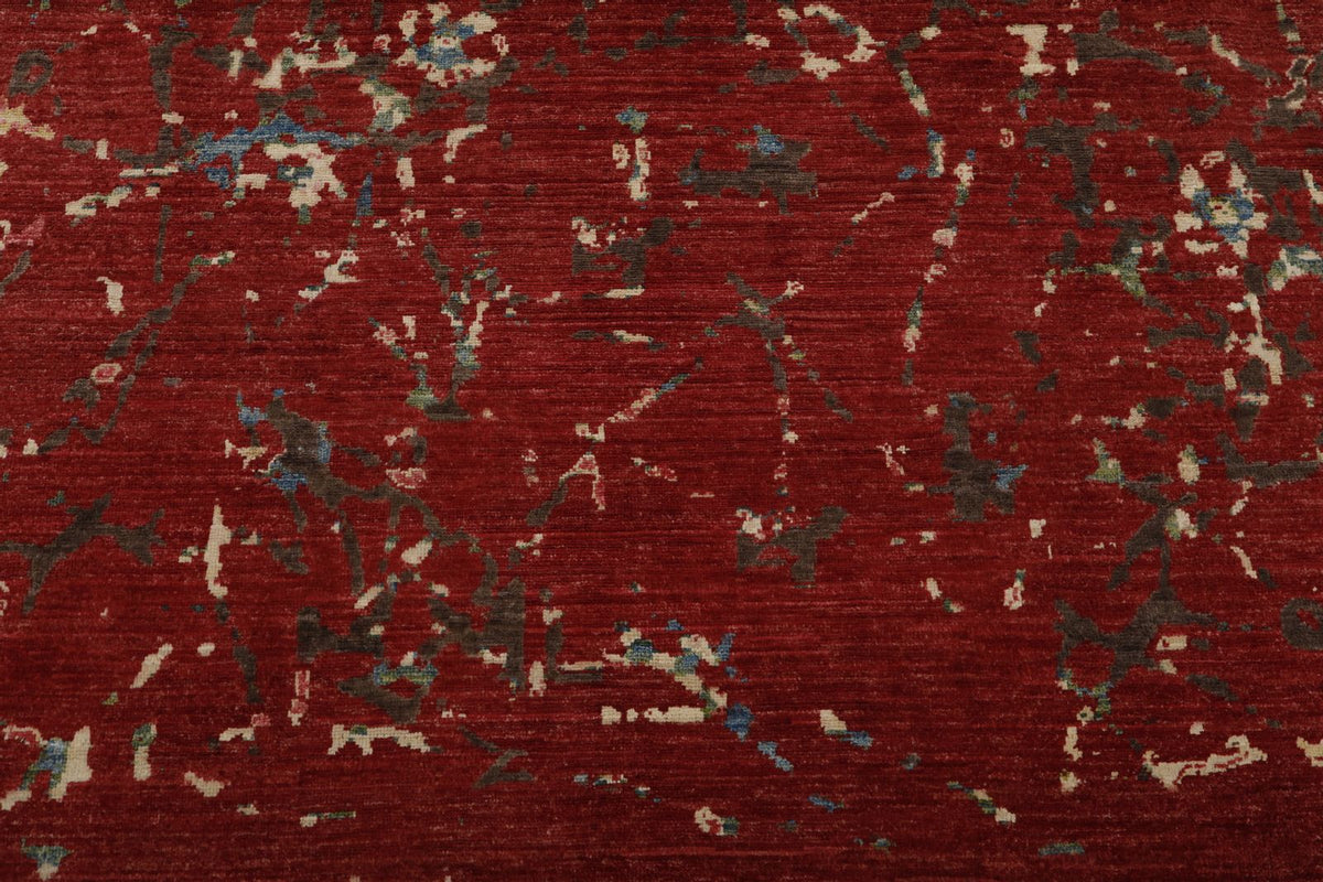 9x12 Red and Multicolor Anatolian Traditional Rug