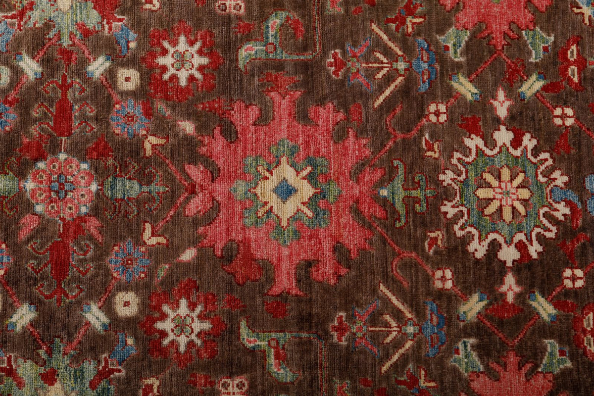 9x12 Red and Multicolor Anatolian Traditional Rug