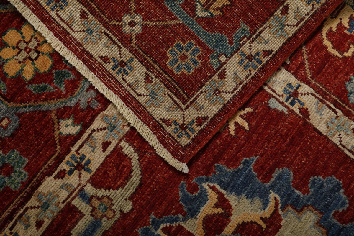 9x12 Red and Multicolor Anatolian Traditional Rug