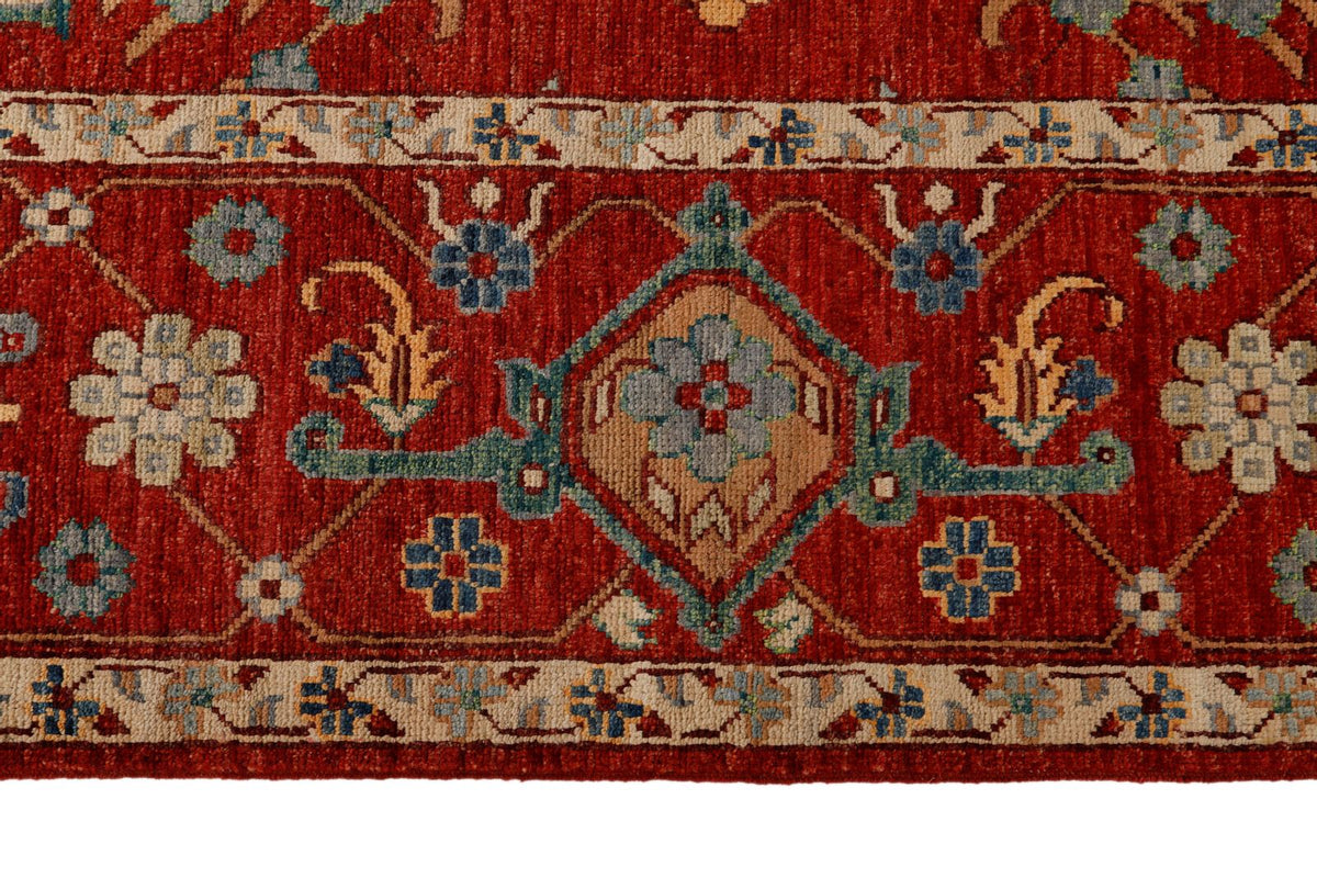 9x12 Red and Multicolor Anatolian Traditional Rug