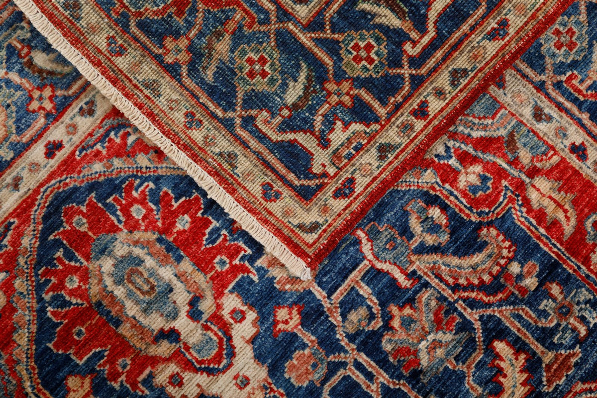 4x6 Navy and Red Anatolian Traditional Rug