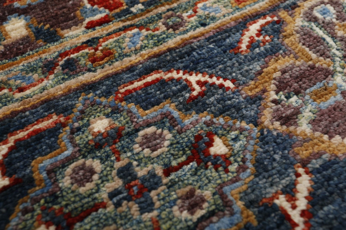 4x6 Brown and Navy Anatolian Traditional Rug
