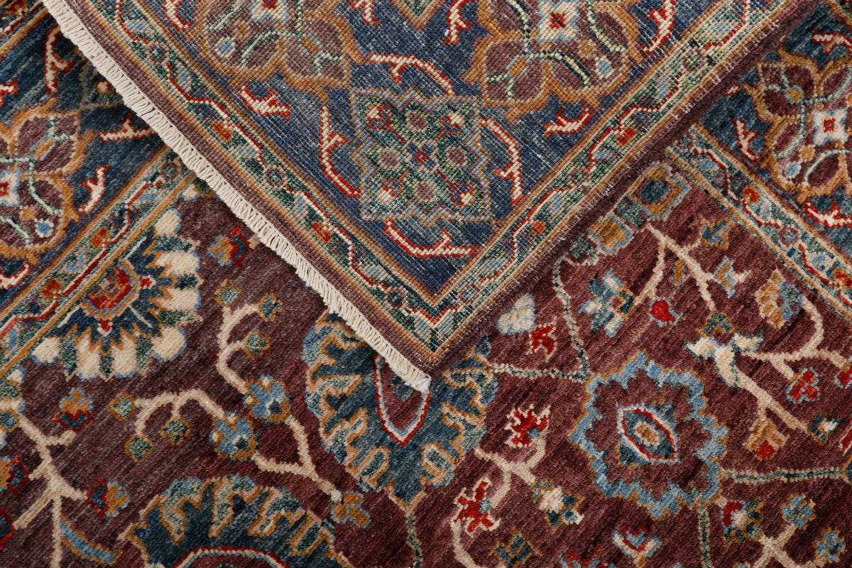 4x6 Brown and Navy Anatolian Traditional Rug