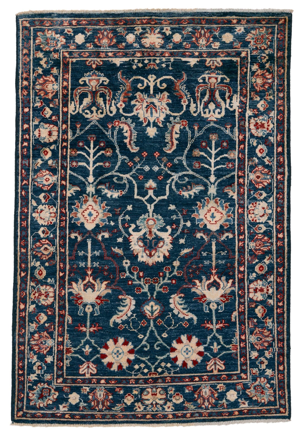 3x5 Navy and Multicolor Anatolian Traditional Rug