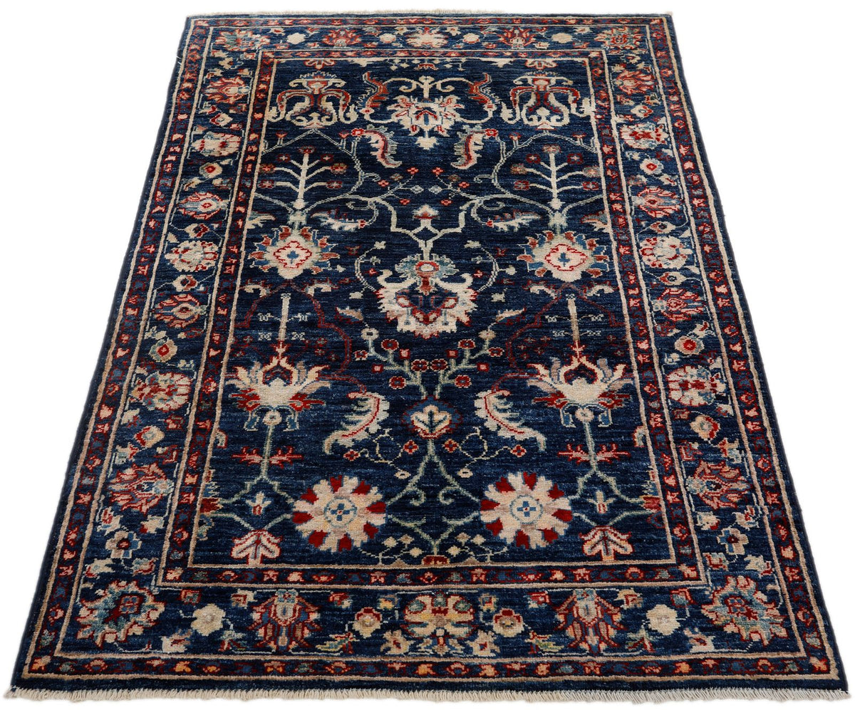 3x5 Navy and Multicolor Anatolian Traditional Rug