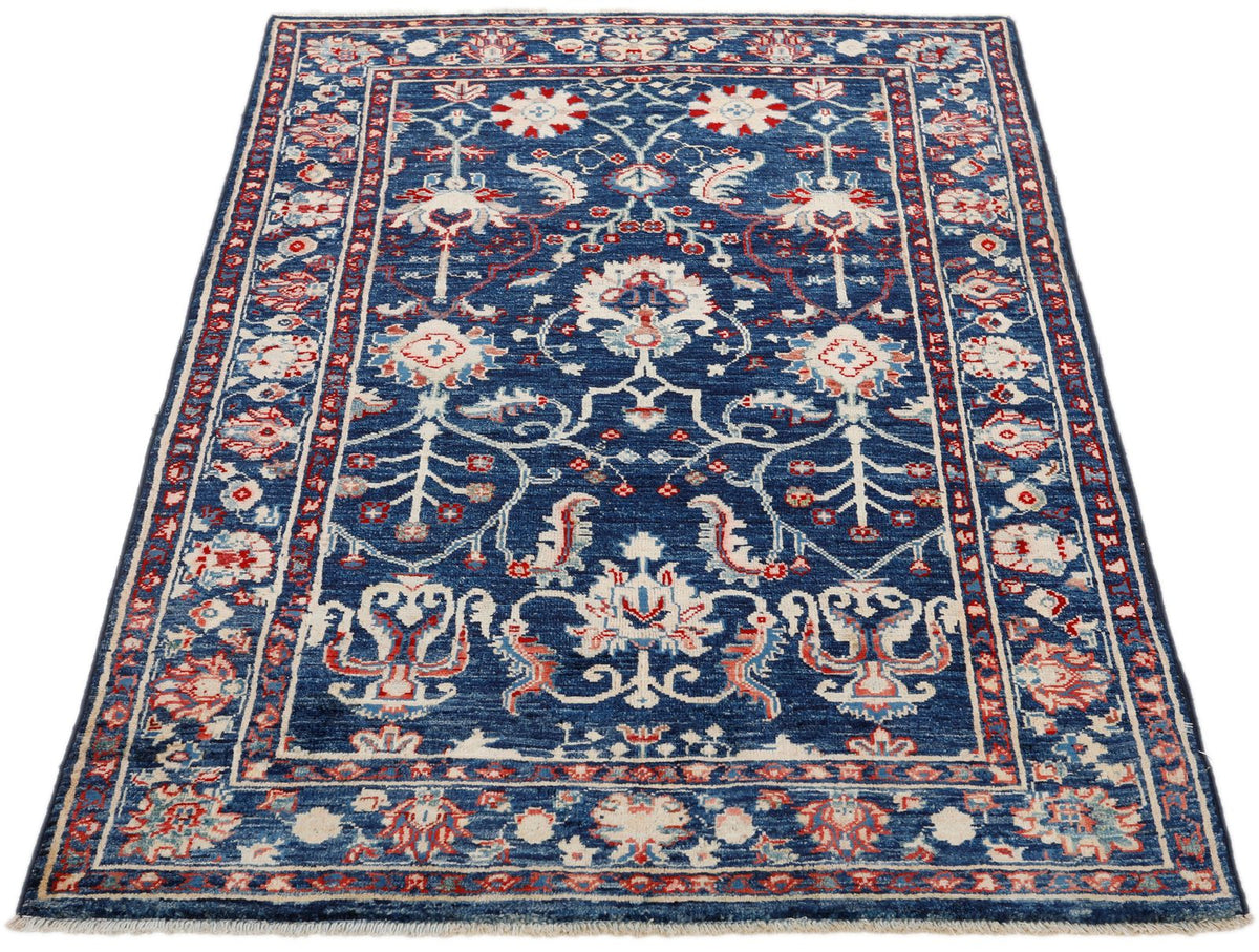 3x5 Navy and Multicolor Anatolian Traditional Rug