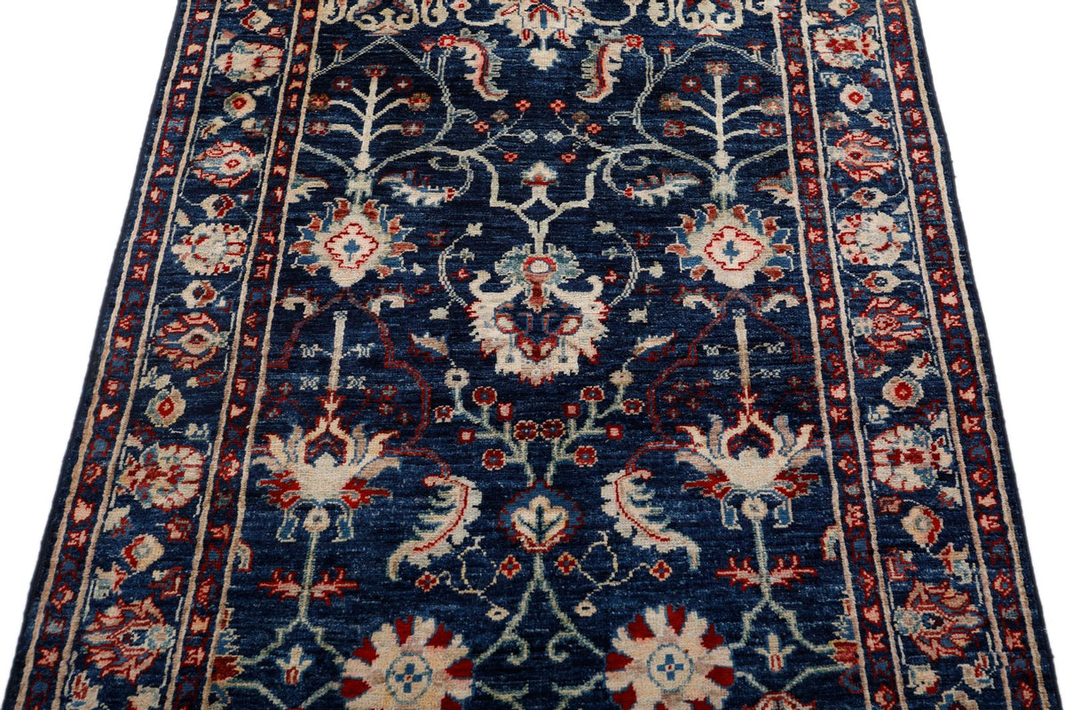 3x5 Navy and Multicolor Anatolian Traditional Rug