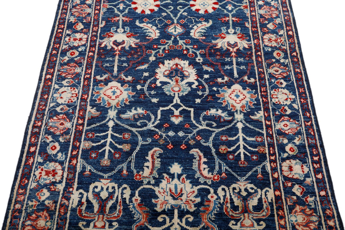 3x5 Navy and Multicolor Anatolian Traditional Rug