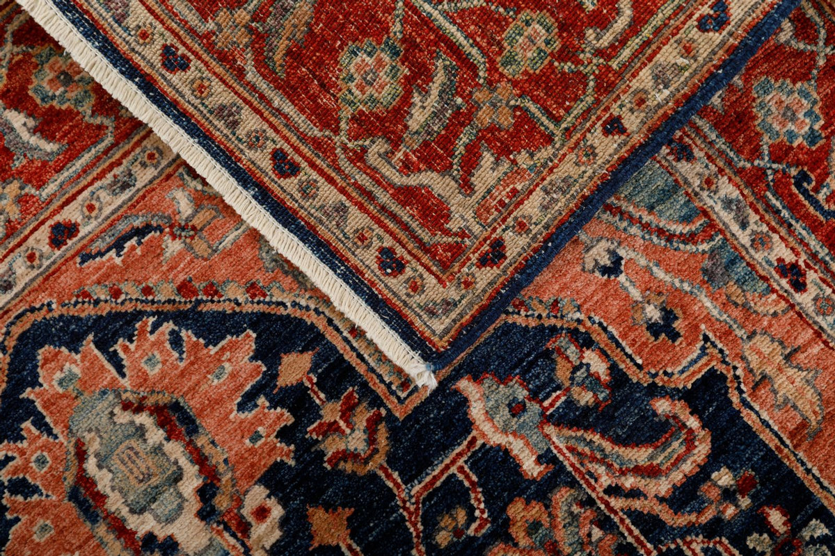 4x6 Navy and Red Anatolian Traditional Rug