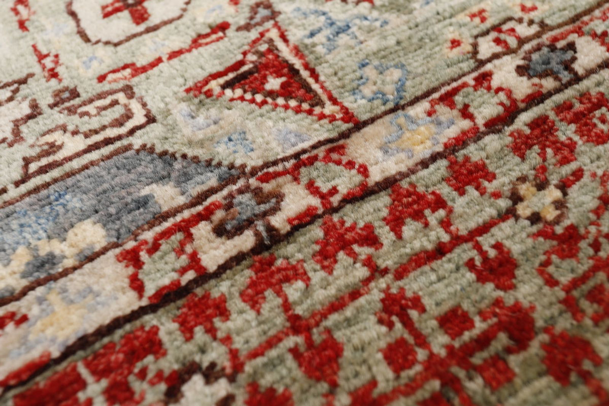 3x10 Light Blue and Multicolor Turkish Tribal Runner