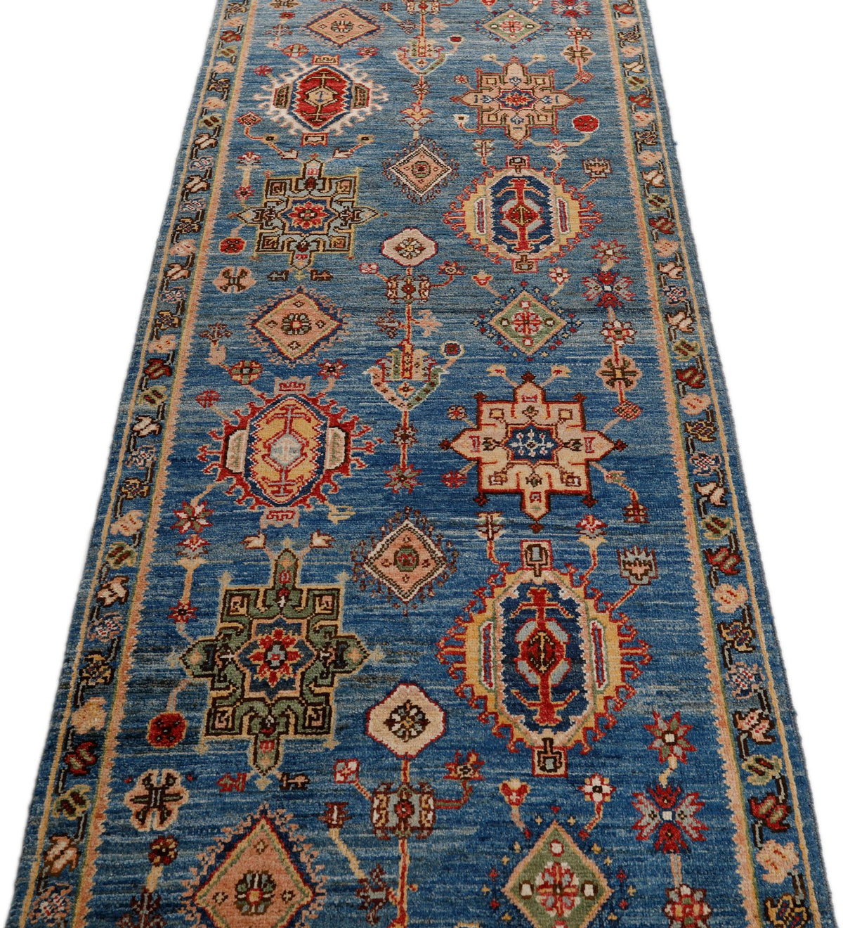 3x22 Blue and Multicolor Anatolian Traditional Runner