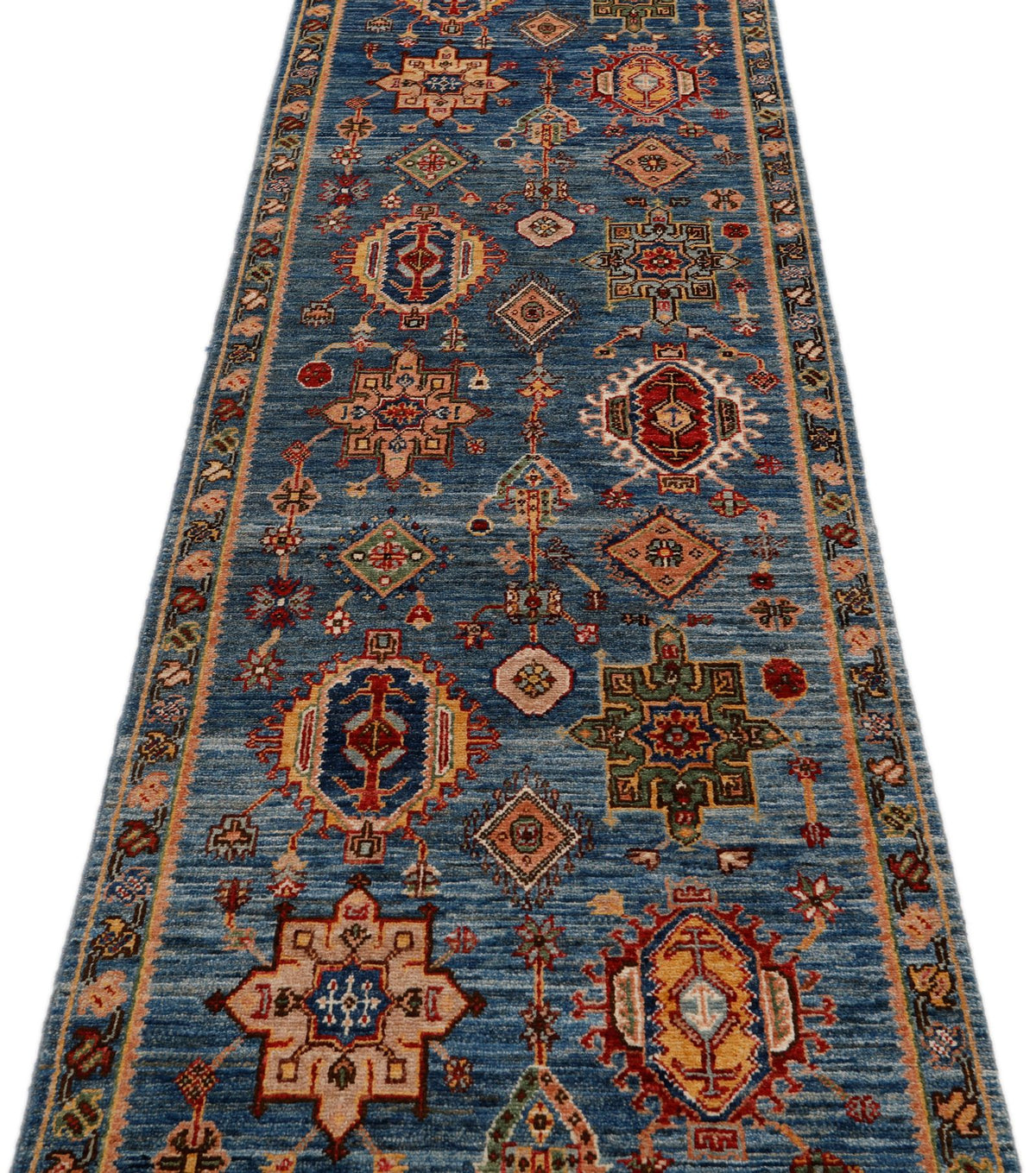 3x22 Blue and Multicolor Anatolian Traditional Runner