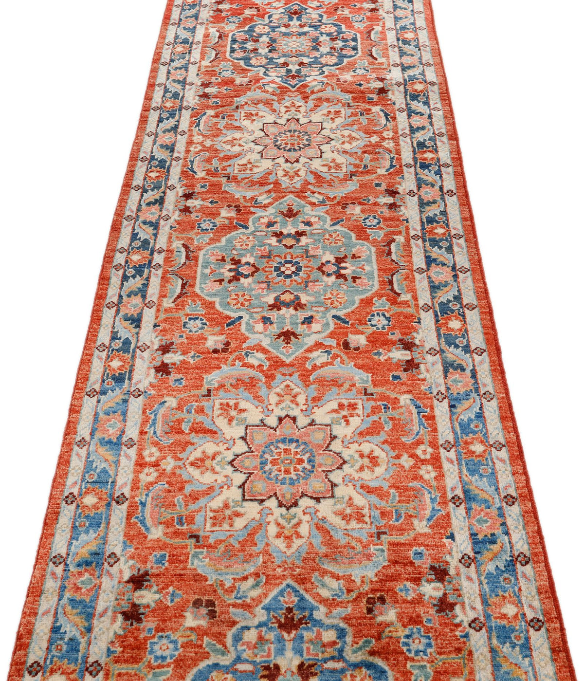 3x21 Rust and Navy Anatolian Traditional Runner