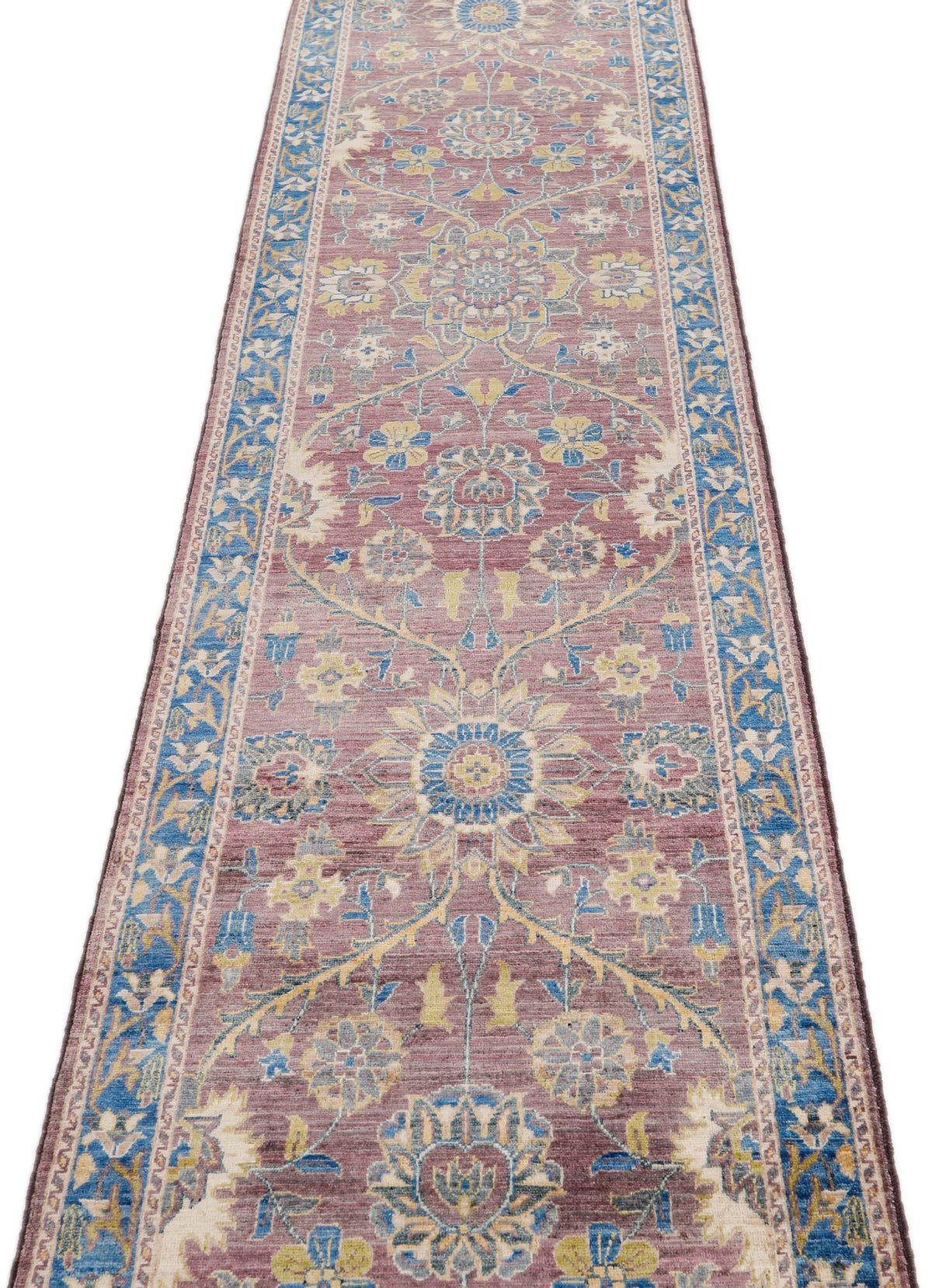 2x14 Light Purple and Light Blue Anatolian Traditional Rug