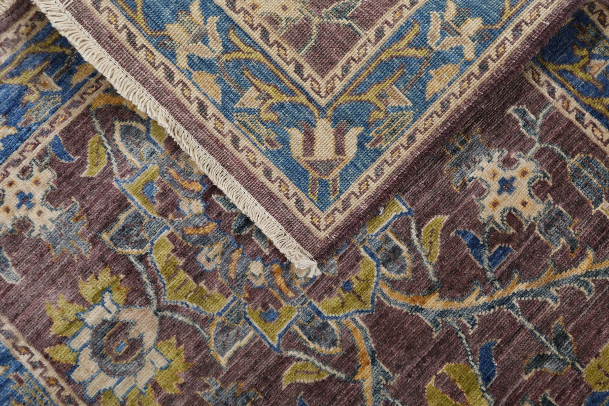 2x14 Light Purple and Light Blue Anatolian Traditional Rug