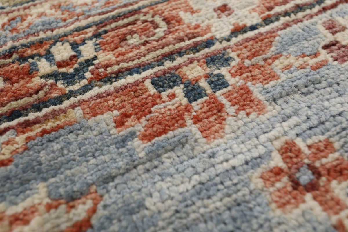 8x10 Light Gray and Light Blue Anatolian Traditional Rug