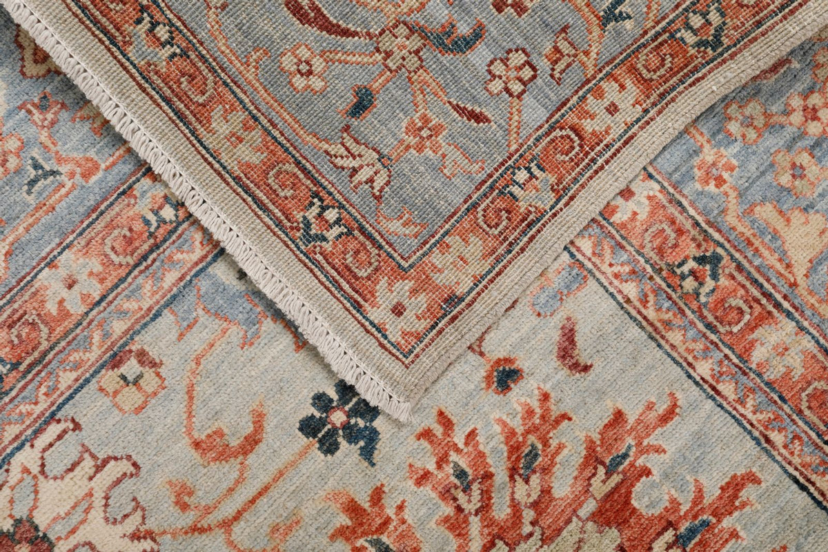 8x10 Light Gray and Light Blue Anatolian Traditional Rug