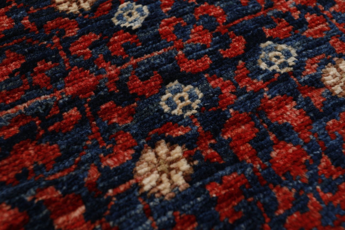 8x10 Light Blue and Navy Turkish Tribal Rug