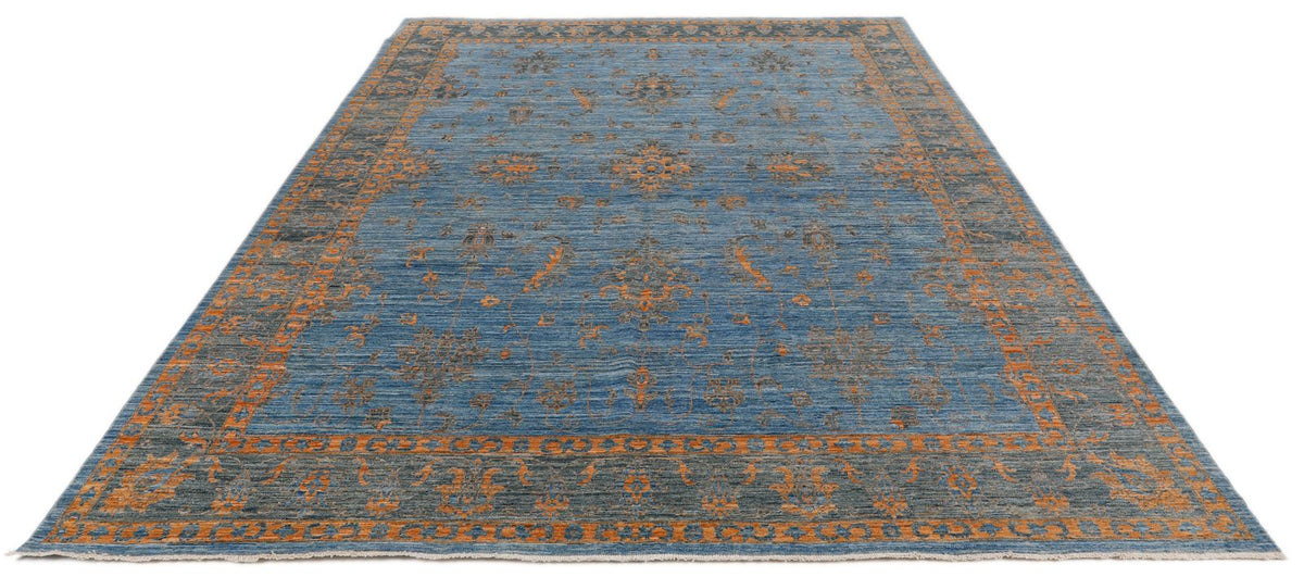 8x10 Blue and Light Blue Anatolian Traditional Rug