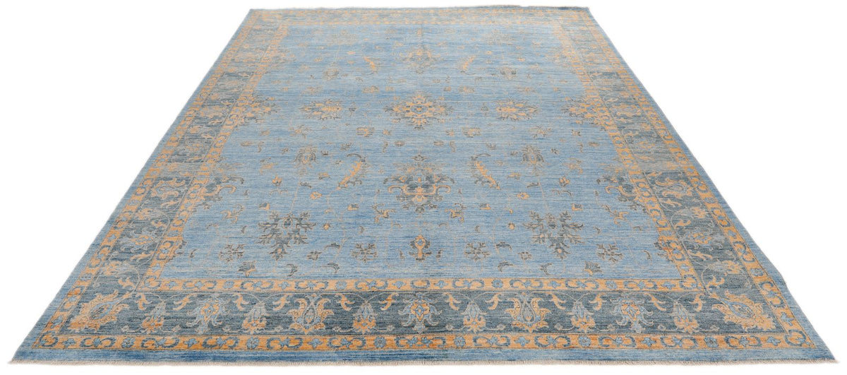 8x10 Blue and Light Blue Anatolian Traditional Rug