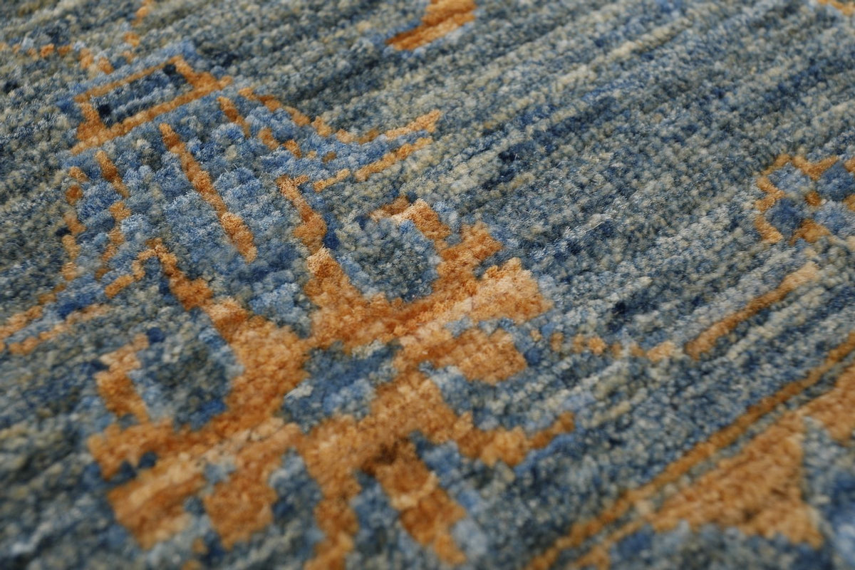 8x10 Blue and Light Blue Anatolian Traditional Rug