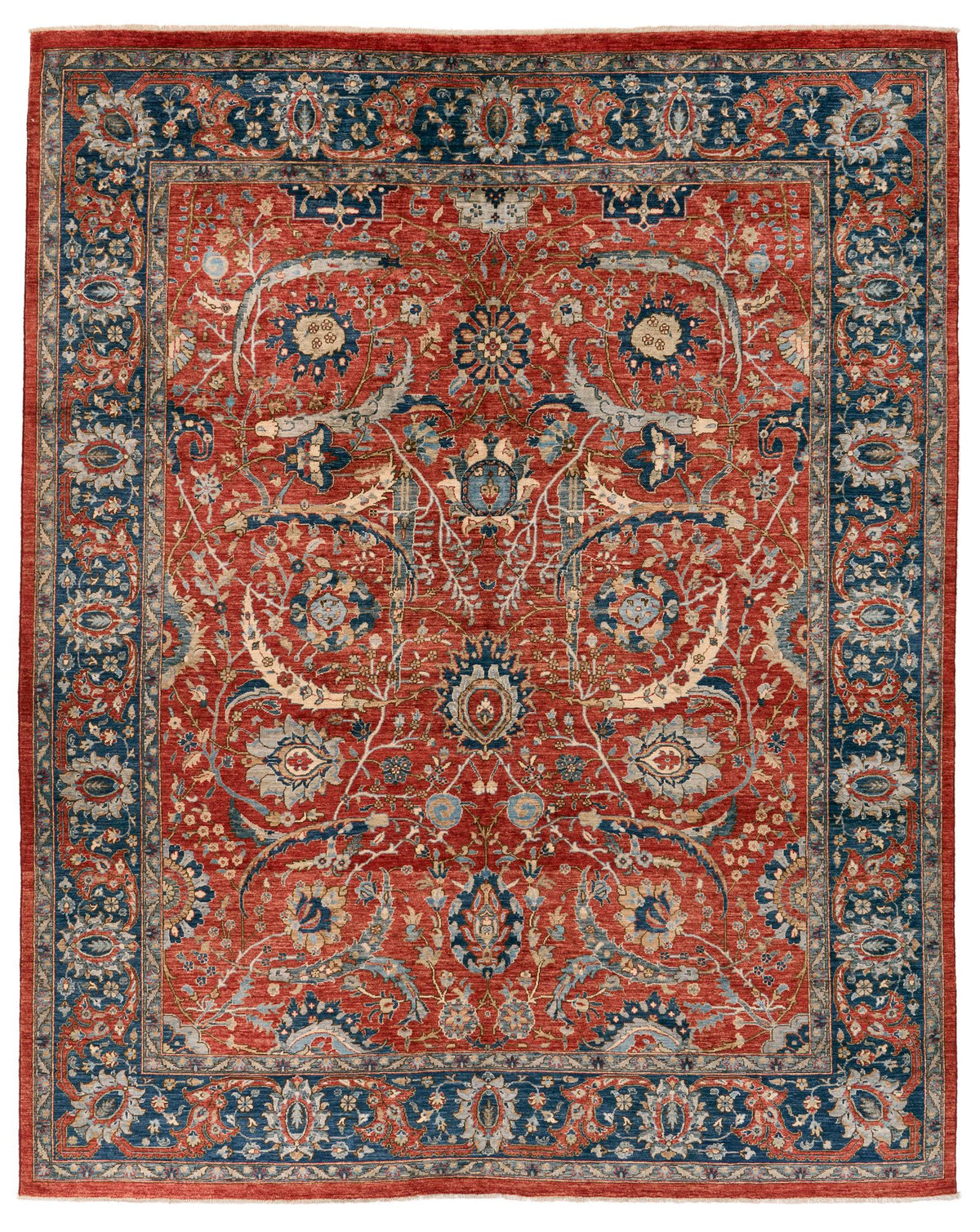 8x10 Red and Navy Anatolian Traditional Rug