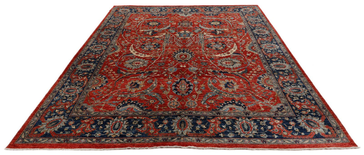 8x10 Red and Navy Anatolian Traditional Rug