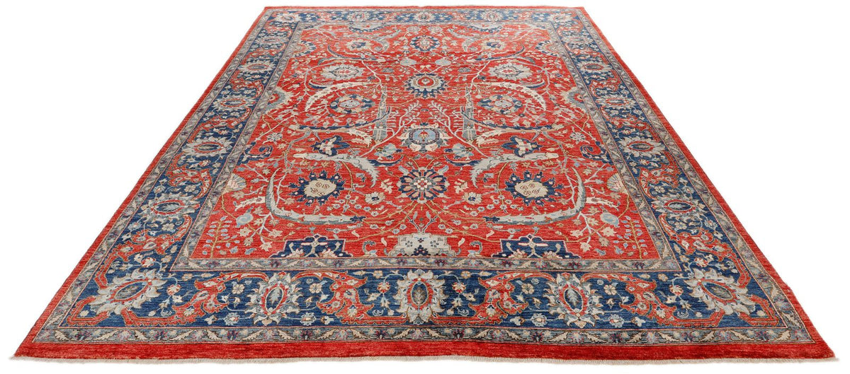 8x10 Red and Navy Anatolian Traditional Rug