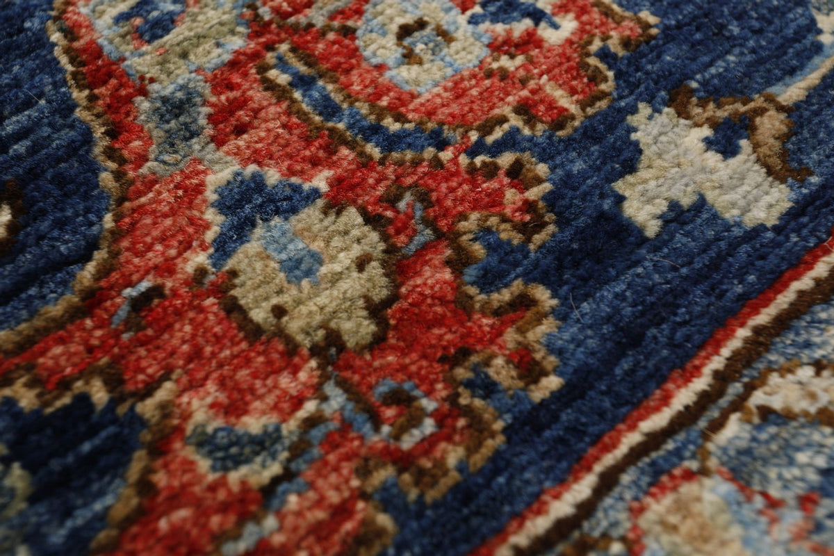 8x10 Red and Navy Anatolian Traditional Rug