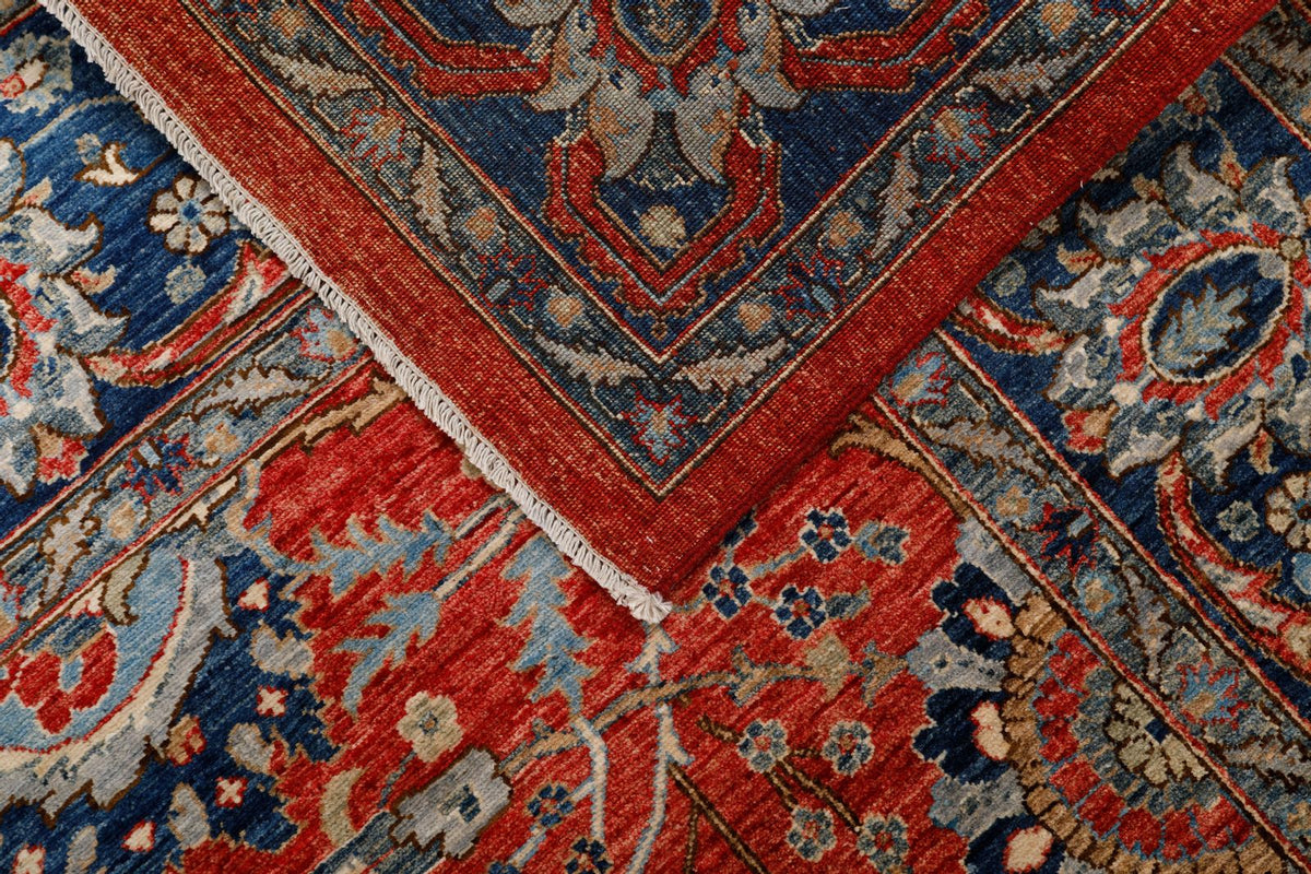 8x10 Red and Navy Anatolian Traditional Rug