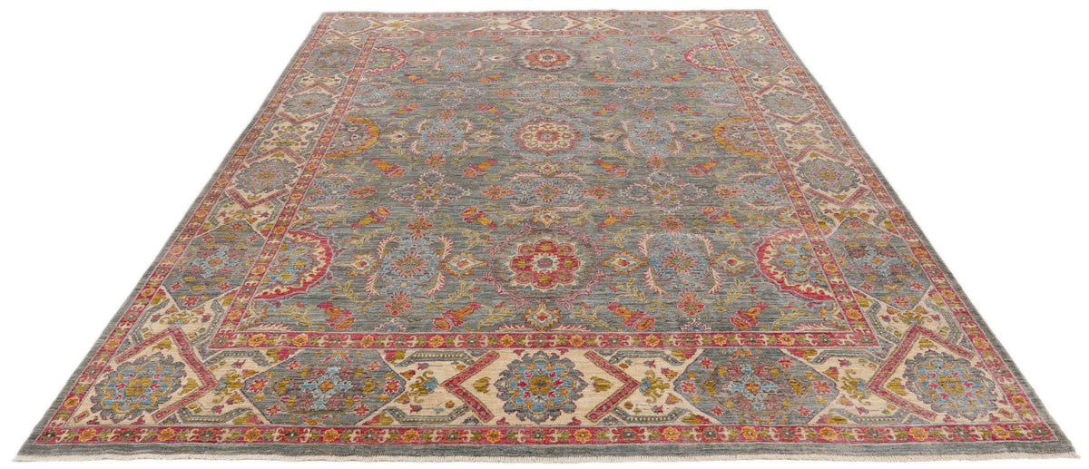 8x10 Gray and Multicolor Anatolian Traditional Rug