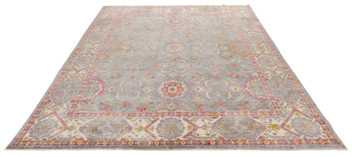 8x10 Gray and Multicolor Anatolian Traditional Rug
