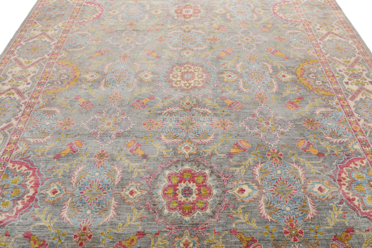 8x10 Gray and Multicolor Anatolian Traditional Rug