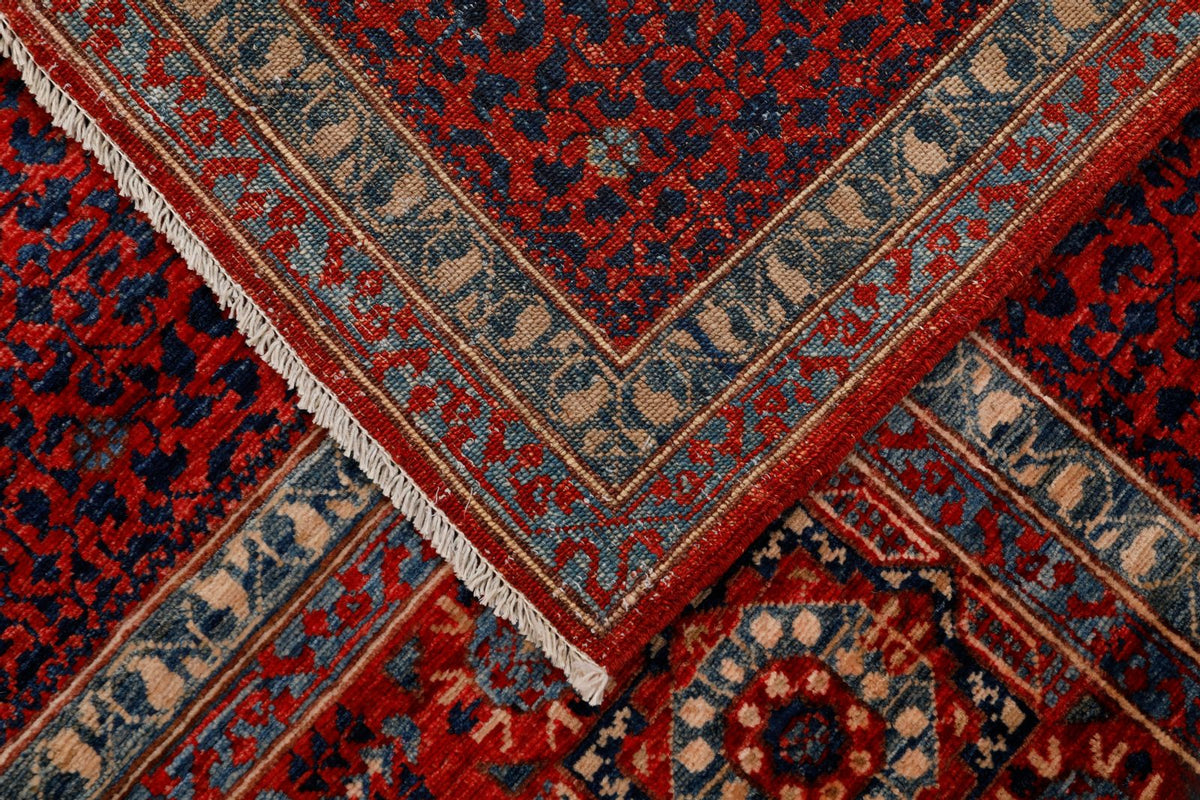 8x9 Red and Red Turkish Tribal Rug