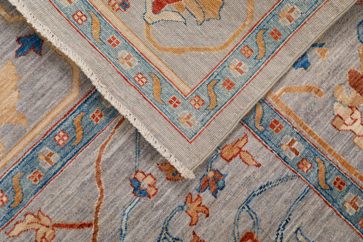 8x11 Gray and Multicolor Anatolian Traditional Rug