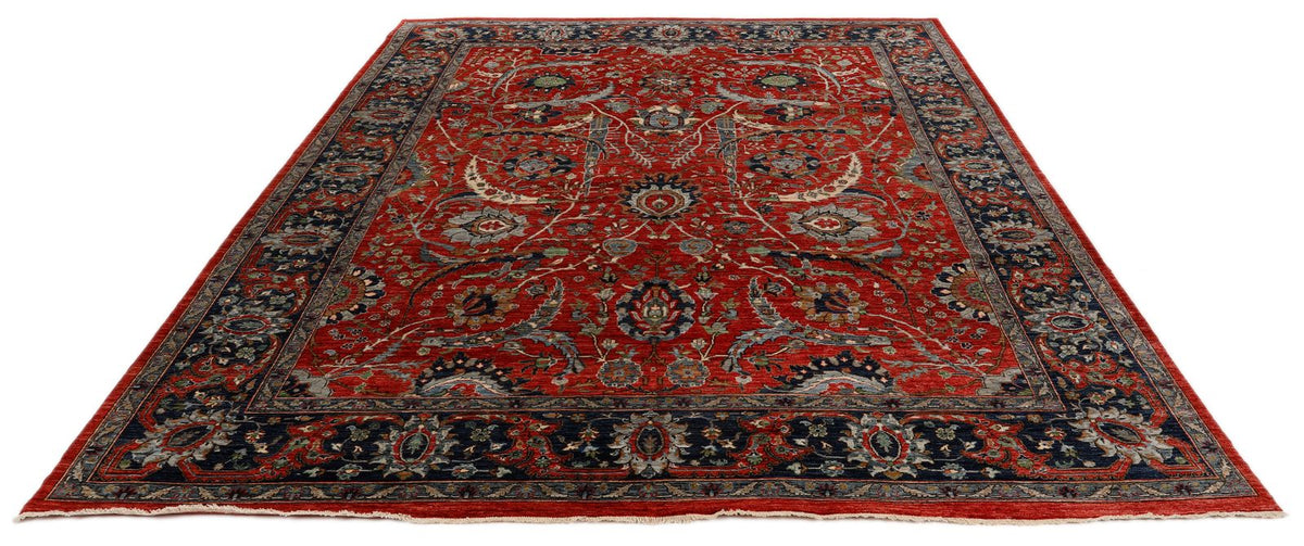 8x10 Red and Navy Anatolian Traditional Rug