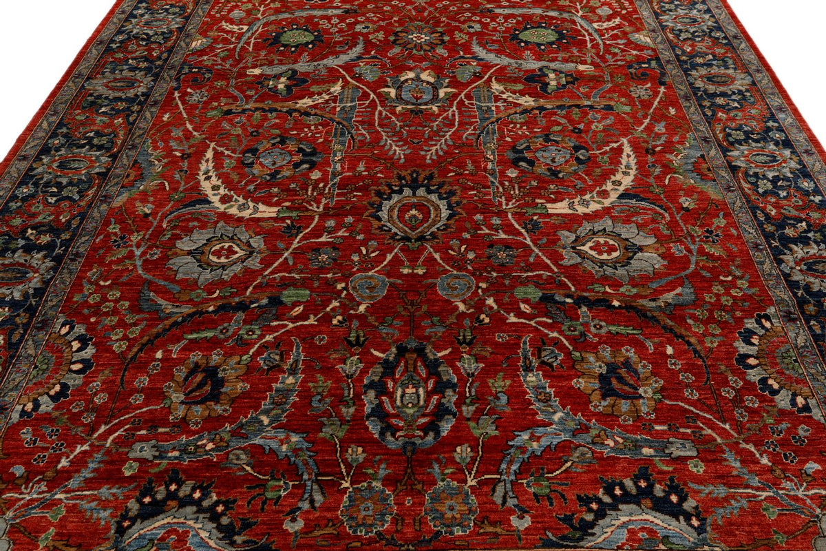 8x10 Red and Navy Anatolian Traditional Rug