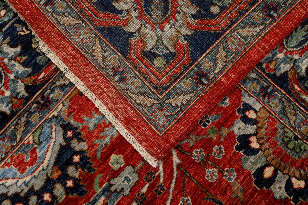 8x10 Red and Navy Anatolian Traditional Rug