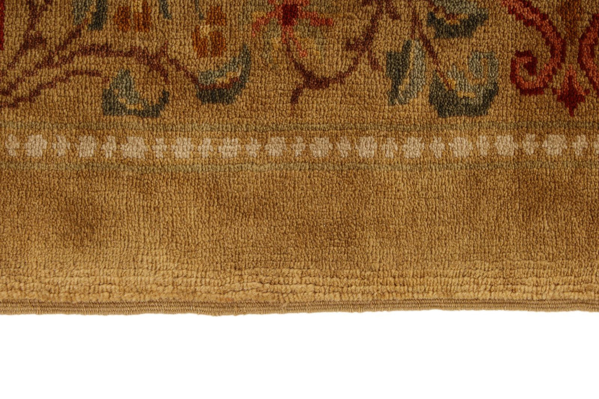 5x6 Brown and Red Turkish Oushak Rug