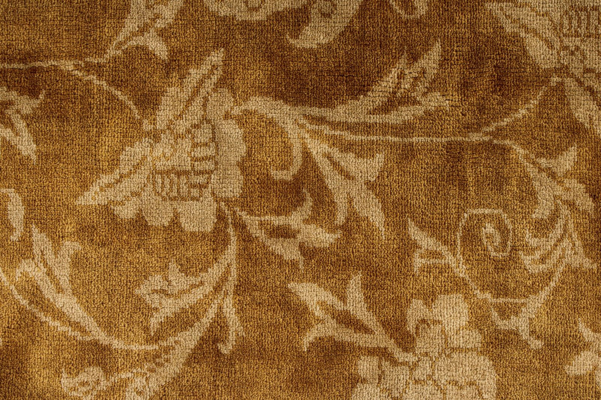 5x6 Brown and Red Turkish Oushak Rug